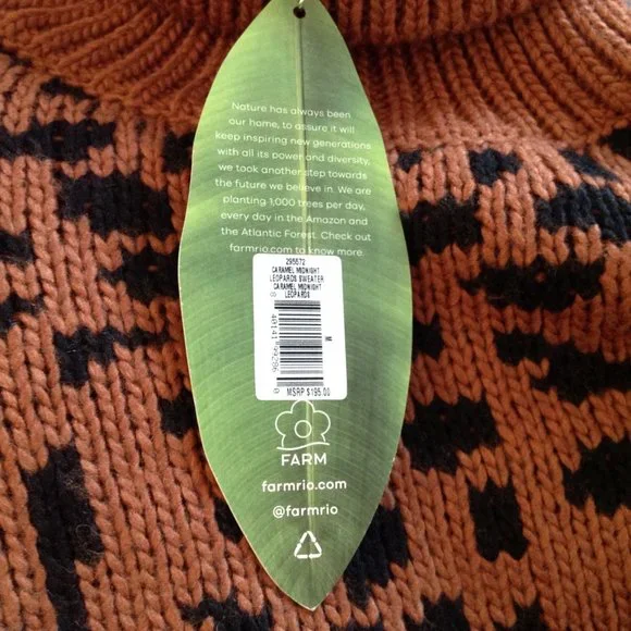 Farm Rio Caramel Midnight Leopard Sweater - Picture 10 of 10